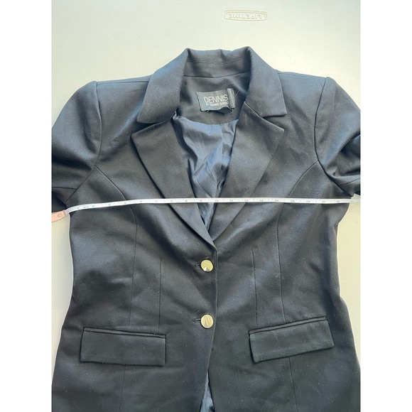 Women's Dennis Basso Ponte Knit Lined Blazer With Pockets NWOT BLACK SIZE 8 - Picture 5 of 5